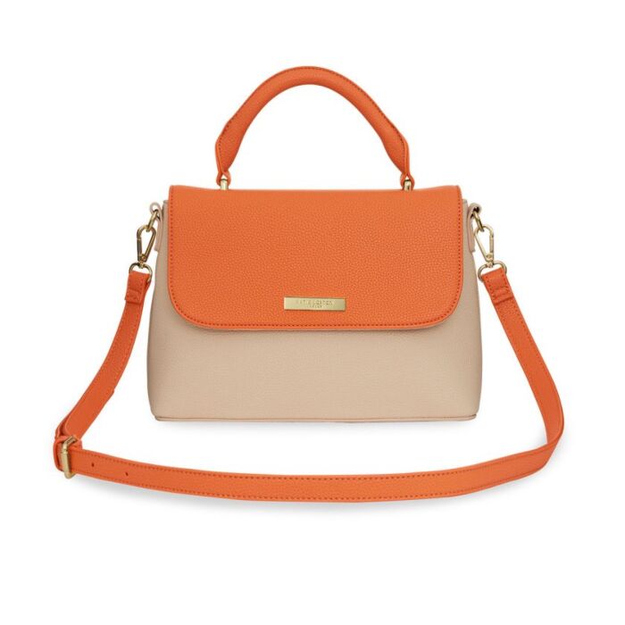 Katie Loxton - Talia Two Tone Messenger Bag - Burnt Orange and Tan